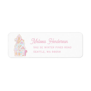 Etiqueta Biscoito de Casa de Gingerbread Pastel