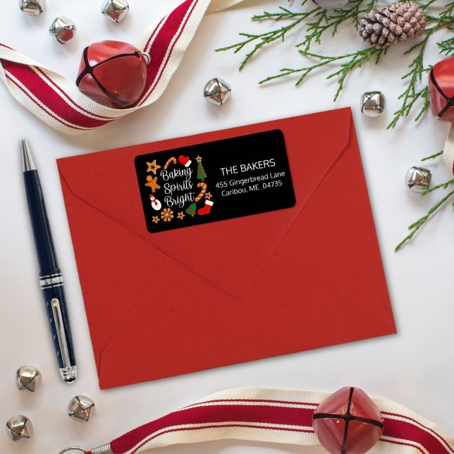 Etiqueta Biscoito de Natal Bright Gingercake Cookie (Criador carregado)