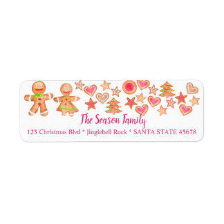 Etiqueta Biscoitos coloridos de pão de água de Natal