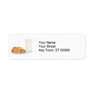 Etiqueta biscoitos e leite