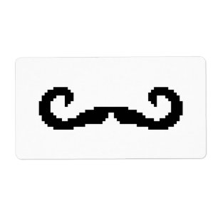 Etiqueta Bit Pixel Handlebar Mustache