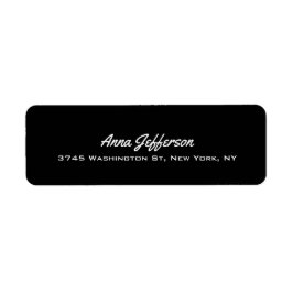 Etiqueta Black Elegant Professional Modern Personal