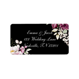 Etiqueta Black Romantic Bloom Floral Peony