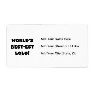 Etiqueta Black Text Best Lolo T-shirts e presentes