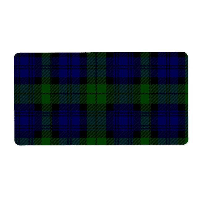 Etiqueta Black Watch Tartan Blue Green Xadrez (Frente)