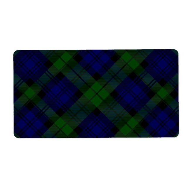 Etiqueta Black Watch Tartan Blue Green Xadrez (Frente)