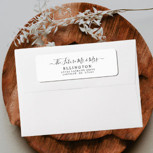 Etiqueta Black White Future Sr. & Sra. Wedding Return
