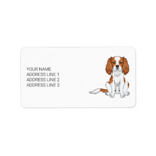 Etiqueta Blenheim Cavalier King Charles Spaniel & Text