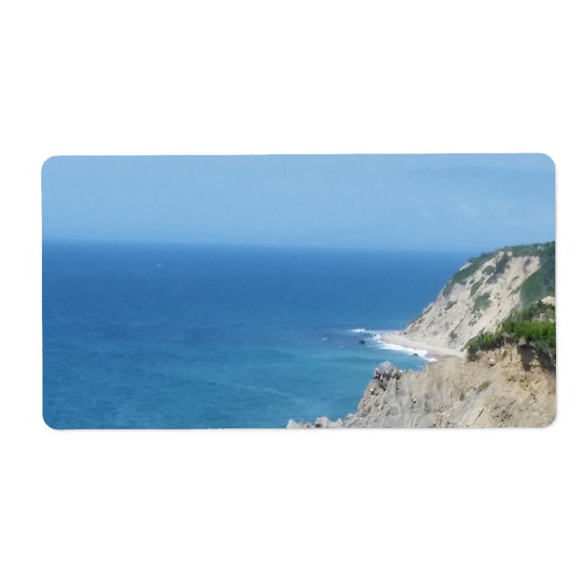 Etiqueta Block Island Bluffs - Block Island, Rhode Island (Frente)