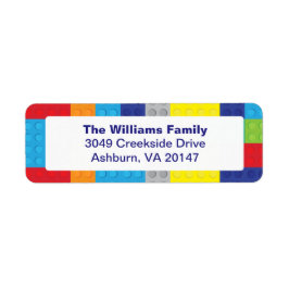 Etiqueta Blocos empilhadores de Tijolos Plásticos