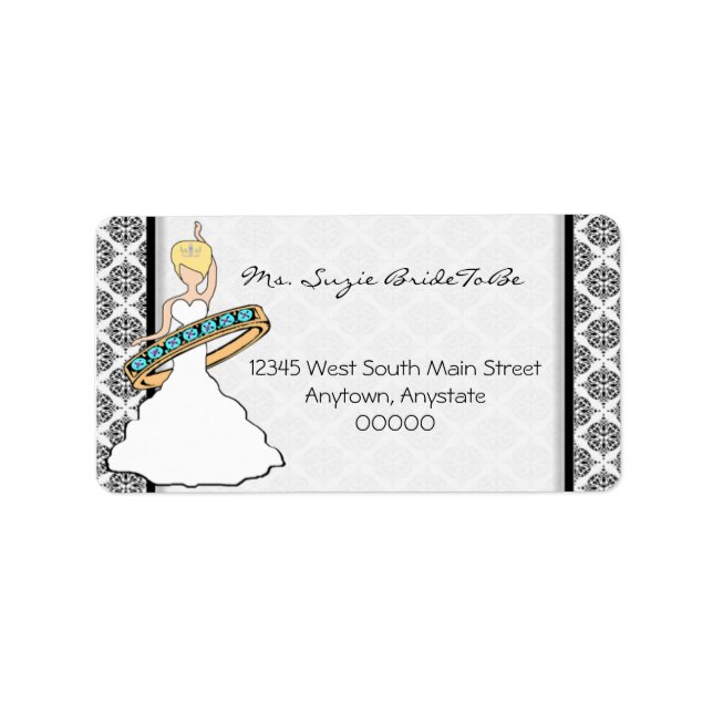 Etiqueta Blonde Hula Dancing Node Address Labels (Frente)