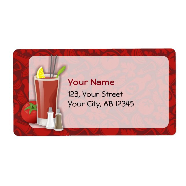 Etiqueta Bloody Mary (Frente)