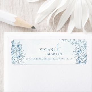 Etiqueta Bloom No Endereço Do Casamento no inverno