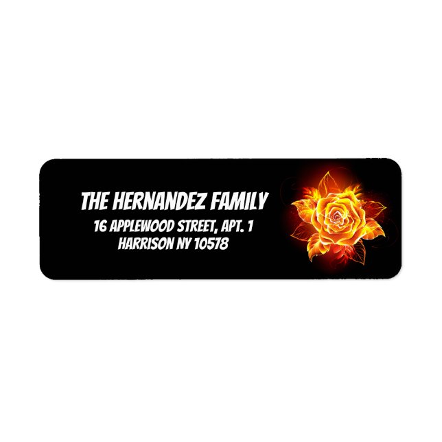 Etiqueta Blooming Fire Rosa (Frente)