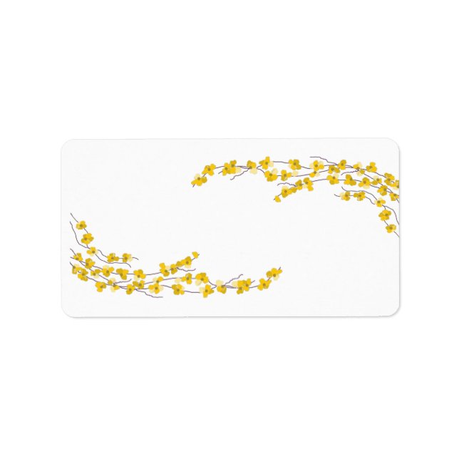 Etiqueta Blossomas Amarelos do ouro (Frente)