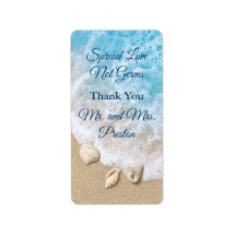 Blue Beach Waves Spread Love Hand Sanitizer Alto