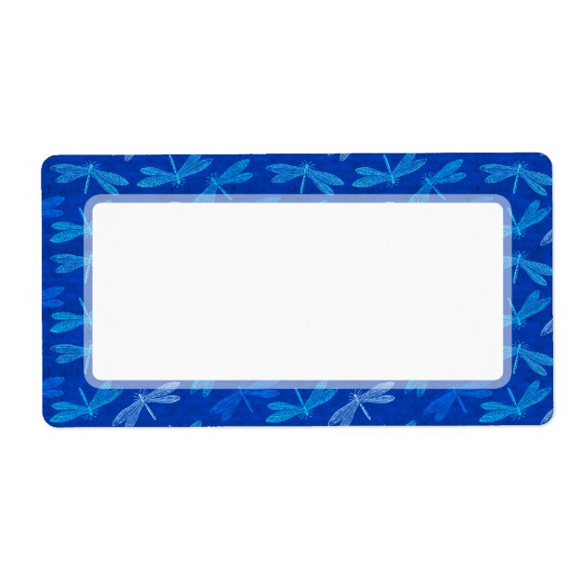 Etiqueta Blue Dragonfly Dance Nature Lover (Frente)