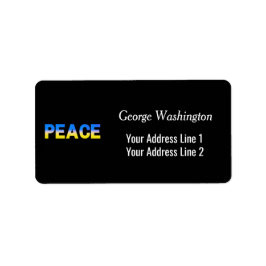 Etiqueta Blue e Yellow Ucrânia inspiraram Sem guerra de paz