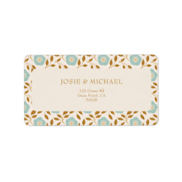 Etiqueta Blue Floral Boho 