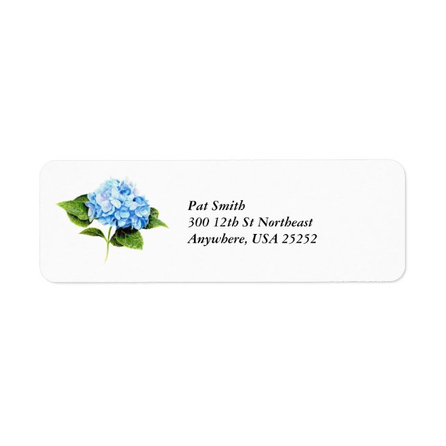 Etiqueta Blue Hydrangea (Frente)