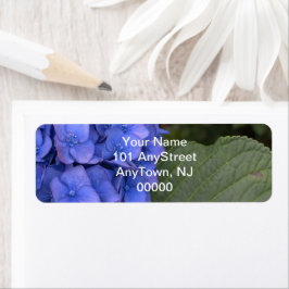 Etiqueta Blue Hydrangea Floral