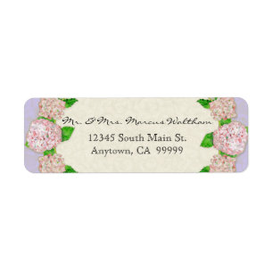Etiqueta Blue Hydrangea Lace Floral Formal Business