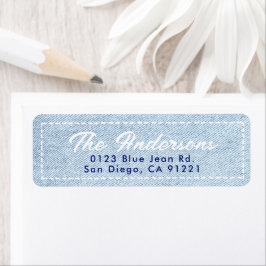 Etiqueta Blue Jean Minimal Return Address