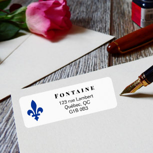 Etiqueta Blue Quebec Fleur de Lis