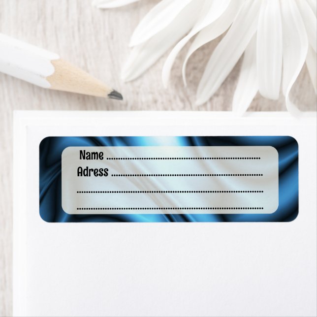 Etiqueta Blue Silk wave (Insitu)