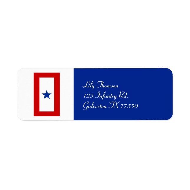 Etiqueta Blue Star Mãe Personalizada Militar (Frente)