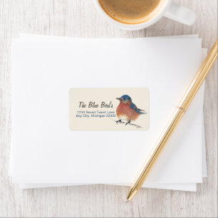 Etiqueta Bluebird Watercolor Art