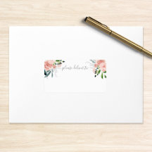 Blush Floral Por Favor Entregue Ao Casamento