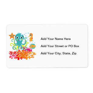 Etiqueta Boa vinda ao oceano