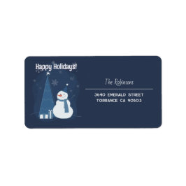 Etiqueta Boas Ideias de Natal de inverno Vintage Azul