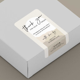 Etiqueta Boho Arch Neutral Monograma Caixa comercial