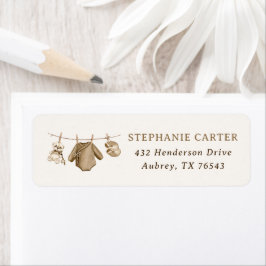 Etiqueta Boho Baby Clothes Boy Chá de fraldas Return Endere