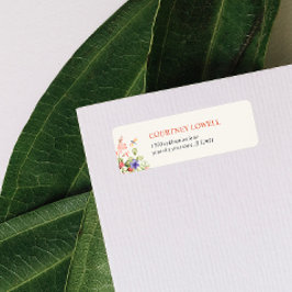 ETIQUETA BOHO CHIC FLOWER DRAGONFLY GARDEN