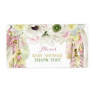 Etiqueta Boho Dream Catcher Water Bottle Gift Obrigado