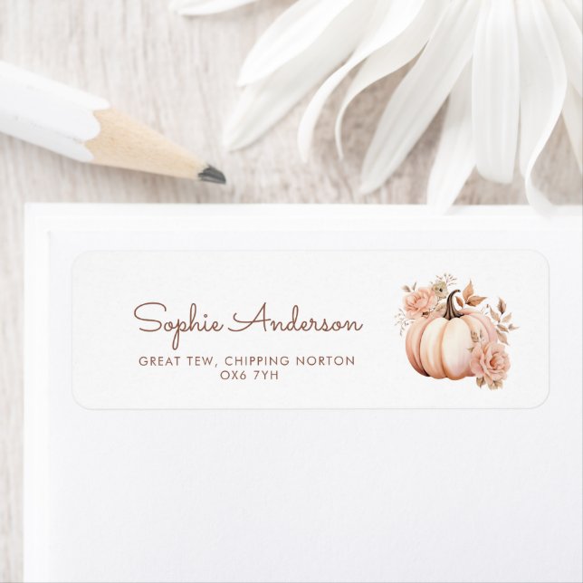 Etiqueta Boho Floral Pumpkin (Insitu)