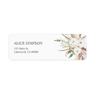 Etiqueta Boho Greenery Pampa Grass Wedding