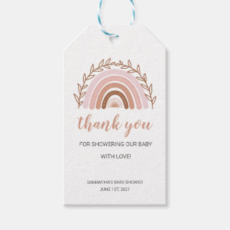 Etiqueta Boho Rainbow Gift, Etiquetas do Terracott