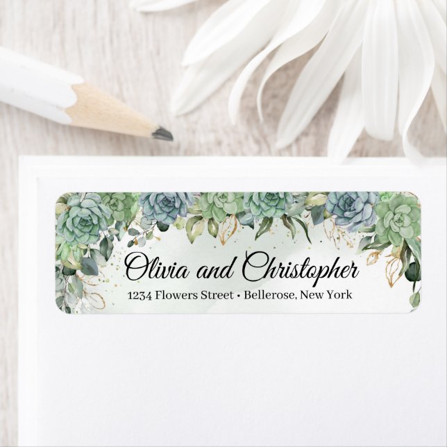 Etiqueta Boho suculenta a estrutura de ouro do eucalipto fa (Insitu)