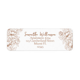 Etiqueta Boho Terracotta Rustic Return Address Wedding