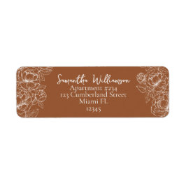 Etiqueta Boho Terracotta Rustic Return Address Wedding