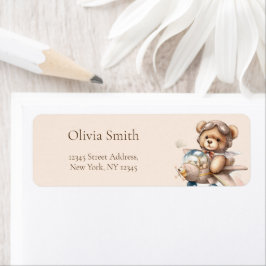 Etiqueta Boho Watercolor return Address