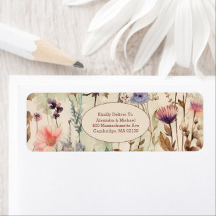 Etiqueta Boho Watercolor Tones Selvagens