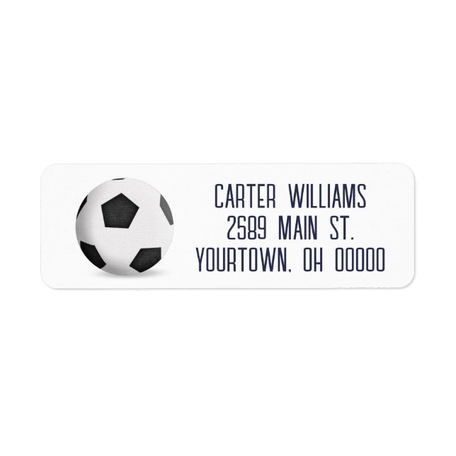 Etiqueta Bola De Futebol Em Branco (Frente)