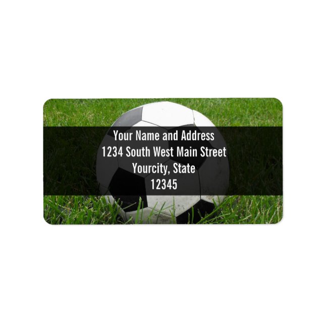 Etiqueta Bola de Futebol na Grama (Frente)