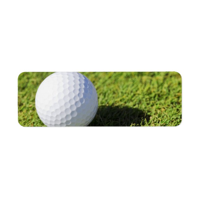 Etiqueta Bola De Golfe No Curso De Grama Verde - Personaliz (Frente)