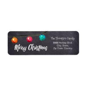 Etiqueta Bola de Natal Personalizada, Aquarela A preto